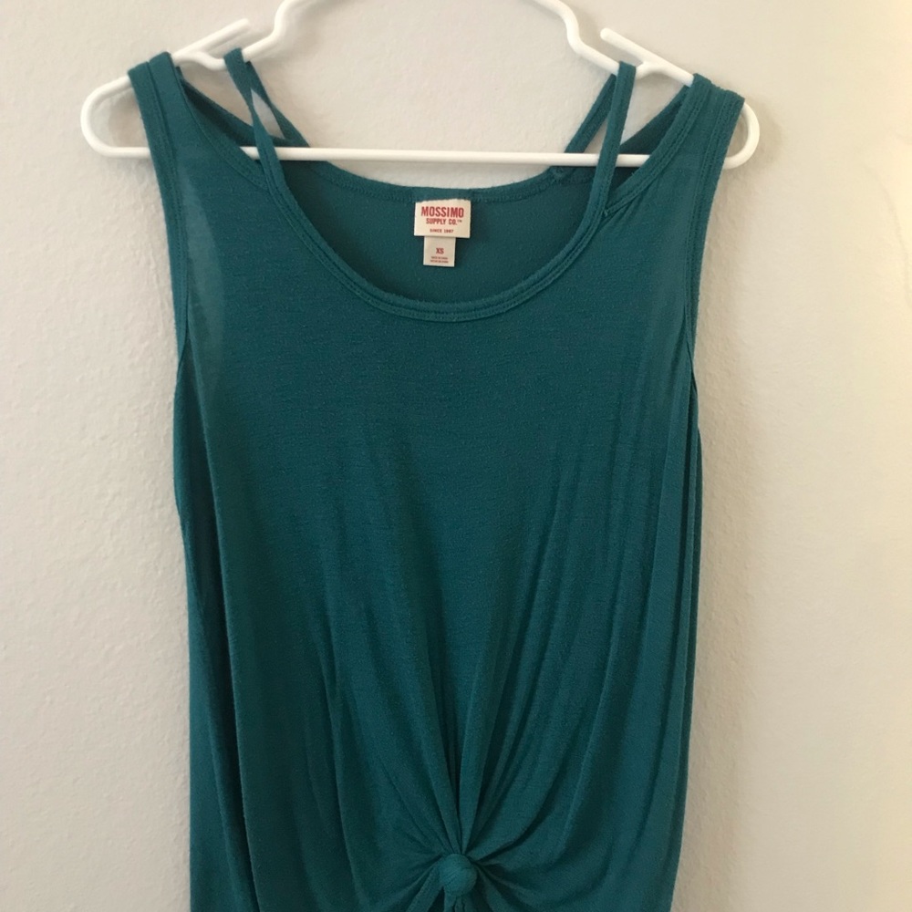 Teal Tanktop w/ shoulder cutouts